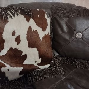 American West Cow hide pillow covers